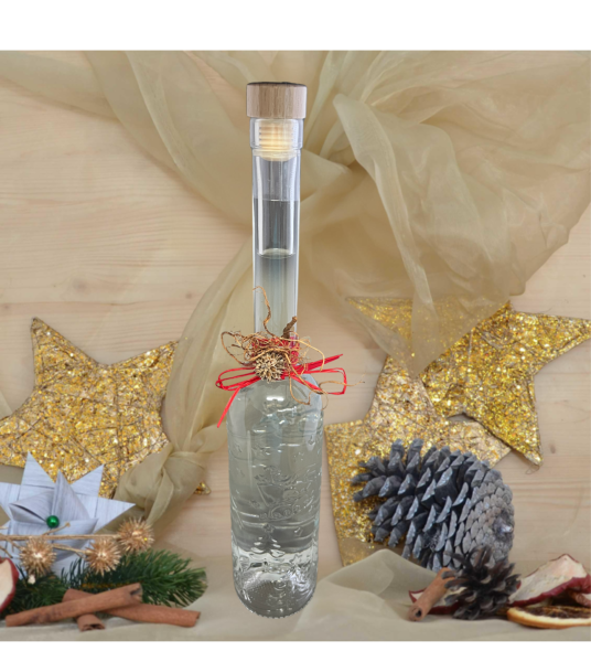 Motiv-Flasche, Winter, Haselnuss-Spirituose 40% vol., 0,35 l